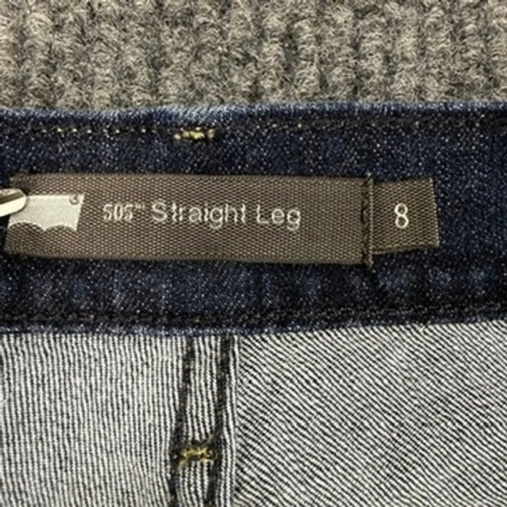 Levis 505 Straight Leg Jeans Womens Size 8M/W29 Dark Wash Blue Denim 15505-0111 - Picture 3 of 15